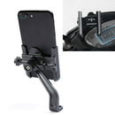 BENGGUO Bicycle Aluminum Alloy Mobile Phone Holder Electric Motorcycle Anti-Vibration Navigation Fixed Mobile Phone Holder Riding Equipment, Style:Rearview Mirror Installation(Titanium)