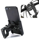 BENGGUO Bicycle Aluminum Alloy Mobile Phone Holder Electric Motorcycle Anti-Vibration Navigation Fixed Mobile Phone Holder Riding Equipment, Style:Handlebar Installation(Black)