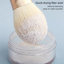 10 PCS / Set Makeup Brush Corn Silk Fiber Hair Loose Powder Brush Face And Eye Makeup Brush, Style:With Silver Bag