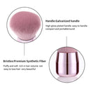 2 PCS Loose Powder Brush Mushroom Head Makeup Brush Set Makeup Powder Brush Soft Hair Blush Brush(Oblique Head Trimming Brush)