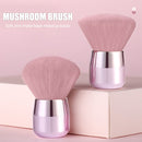 2 PCS Loose Powder Brush Mushroom Head Makeup Brush Set Makeup Powder Brush Soft Hair Blush Brush(Oblique Head Trimming Brush)
