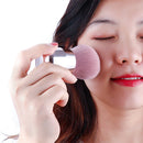 2 PCS Loose Powder Brush Mushroom Head Makeup Brush Set Makeup Powder Brush Soft Hair Blush Brush(Oblique Head Trimming Brush)