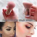 2 PCS Loose Powder Brush Mushroom Head Makeup Brush Set Makeup Powder Brush Soft Hair Blush Brush(Round Head Loose Powder Brush)