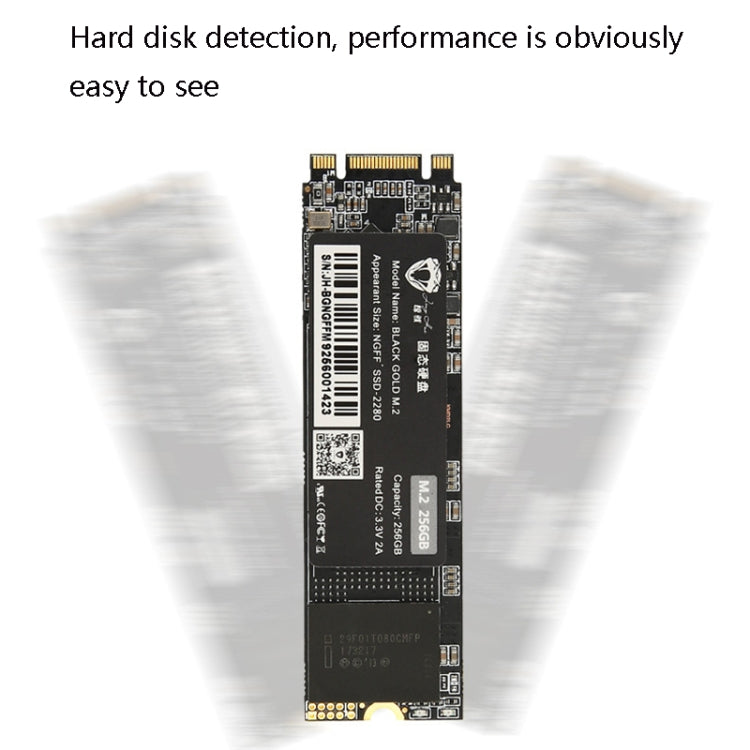 JingHai M.2 NGFF SSD Notebook Desktop Solid State Drive, Capacity:256GB