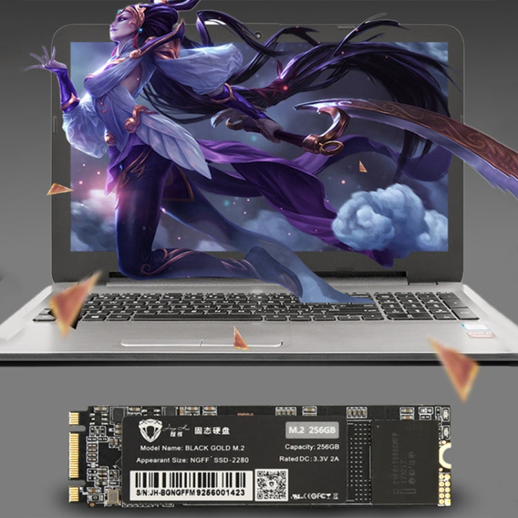 JingHai M.2 NGFF SSD Notebook Desktop Solid State Drive, Capacity:256GB