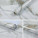 215421210W 5m Marble Pattern Bright Paint Furniture Renovation Self-Adhesive Wall Paper Cabinet Waterproof Film(Crack Yellow Gray)