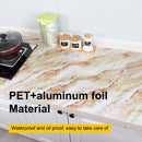 215421210W 5m Marble Pattern Bright Paint Furniture Renovation Self-Adhesive Wall Paper Cabinet Waterproof Film(Crack Yellow Gray)