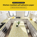 215421210W 5m Marble Pattern Bright Paint Furniture Renovation Self-Adhesive Wall Paper Cabinet Waterproof Film(Crack Yellow Gray)
