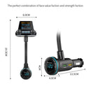 BT14 Dual Display Long Tube Car Bluetooth / MP3 / FM Transmitter Supports EQ Sound Effect Voltage Detection