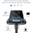 BT14 Dual Display Long Tube Car Bluetooth / MP3 / FM Transmitter Supports EQ Sound Effect Voltage Detection