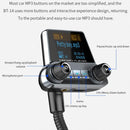 BT14 Dual Display Long Tube Car Bluetooth / MP3 / FM Transmitter Supports EQ Sound Effect Voltage Detection