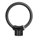 Bicycle Ring Lock Anti-Theft Lock Bicycle Portable Mini Safety Lock Racket Lock Bold Cable Lock, Colour: Matte Black