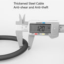 Bicycle Ring Lock Anti-Theft Lock Bicycle Portable Mini Safety Lock Racket Lock Bold Cable Lock, Colour: Matte Black