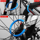 Bicycle Ring Lock Anti-Theft Lock Bicycle Portable Mini Safety Lock Racket Lock Bold Cable Lock, Colour: Matte Black