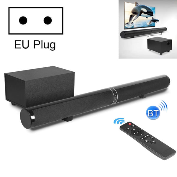 LP-1807P 45W Home Theater Audio Subwoofer Echo Wall Soundbar, Plug Type:EU Plug(Black)