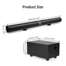 LP-1807P 45W Home Theater Audio Subwoofer Echo Wall Soundbar, Plug Type:EU Plug(Black)