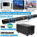 LP-1807P 45W Home Theater Audio Subwoofer Echo Wall Soundbar, Plug Type:UK Plug(Black)