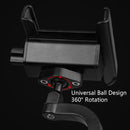 CYCLINGBOX Aluminum Alloy Mobile Phone Holder Bicycle Riding Takeaway Rotatable Metal Mobile Phone Bracket, Style:Handlebar Installation(Titanium)