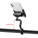 CYCLINGBOX Aluminum Alloy Mobile Phone Holder Bicycle Riding Takeaway Rotatable Metal Mobile Phone Bracket, Style:Heightened Handlebar Installation(Red)