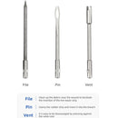 CYCLINGBOX Mountain Bike Vacuum Aluminum Alloy Tire Repair Tool Bicycle Repair Integrated Storage Design Tool(Black)