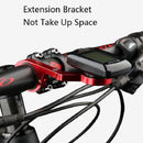 Bicycle Mountain Bike Aluminum Alloy Code Table Stand Universal Code Table Extension Flashlight Bracket(Black)