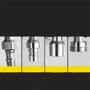 Stainless Steel One-In-Two-Out Multi-Function Three-Way Valve Faucet, Specification: Double 4-point Thread