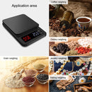 Household Hand-Pushed Coffee Scale USB-Powered Smart Kitchen Scale With Timing, Specification: 3kg/0.1g