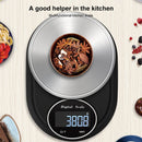 Home Kitchen Electronic Scale High Precision Stainless Steel Jewelry Scale, Style:Hemming, Specification:5kg/1g