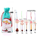 Christmas Makeup Brush Gift Elk Beginner Set Beauty Tool Set, Specification:Five Shorts 1-Double Sided