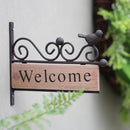A20-AL1899 Country Pastoral Iron Birds Welcome Doorplate Wall Decoration Photography Props