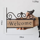 A20-AL1899 Country Pastoral Iron Birds Welcome Doorplate Wall Decoration Photography Props