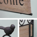 A20-AL1899 Country Pastoral Iron Birds Welcome Doorplate Wall Decoration Photography Props