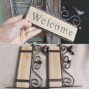 A20-AL1899 Country Pastoral Iron Birds Welcome Doorplate Wall Decoration Photography Props