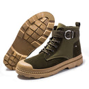 Martin Boots Male Wild High-Top Tooling Boots Casual Outdoor Hiking Shoes, Size: 41(Army Green)