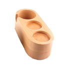 3 Holes Coffee Pressing Powder Base Wooden Filling And Pressing Base Coffee Machine Handle Support Base Pressing Powder Pad, Scope of application: 58mm