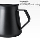 Stainless Steel Hand Punch Pot Hanging Ear Pot Coffee Pot Thickened Mini Pot Teflon Thin Mouth Pot, Style: With Lid