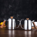 Swan Hand-Flushing Pot Drip Filter Hand-Flushing Coffee Pot Stainless Steel Slender Pot Wooden Handle Long-Mouthed Pot, Capacity: 350ml