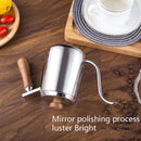 Swan Hand-Flushing Pot Drip Filter Hand-Flushing Coffee Pot Stainless Steel Slender Pot Wooden Handle Long-Mouthed Pot, Capacity: 350ml