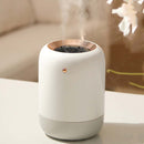 M09 Dual Nozzles Air Humidifier LED Digital Display UV Sterilization Portable Car Humidifier, Product specifications: Rechargeable Type(White)