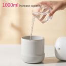 M09 Dual Nozzles Air Humidifier LED Digital Display UV Sterilization Portable Car Humidifier, Product specifications: Rechargeable Type(Green)