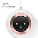 M09 Dual Nozzles Air Humidifier LED Digital Display UV Sterilization Portable Car Humidifier, Product specifications: Rechargeable Type(White)