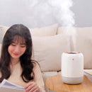 M09 Dual Nozzles Air Humidifier LED Digital Display UV Sterilization Portable Car Humidifier, Product specifications: Rechargeable Type(Green)
