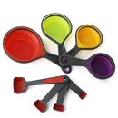 2 Sets Silicone Telescopic Measuring Cup Measuring Spoon Measuring Tool Set, Specification: 8 PCS/Set
