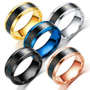 6 PCS Smart Temperature Ring Stainless Steel Personalized Temperature Display Couple Ring, Size: 9(Blue)