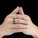 6 PCS Smart Temperature Ring Stainless Steel Personalized Temperature Display Couple Ring, Size: 13(Black)