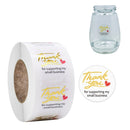 3 PCS Transparent Gilding Thank You Baking Sticker Envelope Sealing Sticker Gift Decoration Label, Size: 2.5cm / 1inch(E-08)