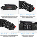 Bicycle Anti-Theft Code Lock Five-Digit Bicycle Lock Portable Bold And Long Steel Cable With Bracket Car Lock(Black)