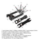 20 in 1 Cycling Repair Tool Multifunctional Household Appliances Repair Tool Bicycle Compact Repair Wrench(Black)