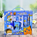 Stationery Set Pencil Case Pencil Sharpener School Supplies For Children(Blue)