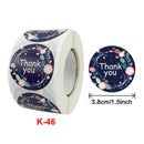 Flower Thank You Luminous Stickers Gift Decoration Label, Size: 3.8cm / 1..5inch(K-46)